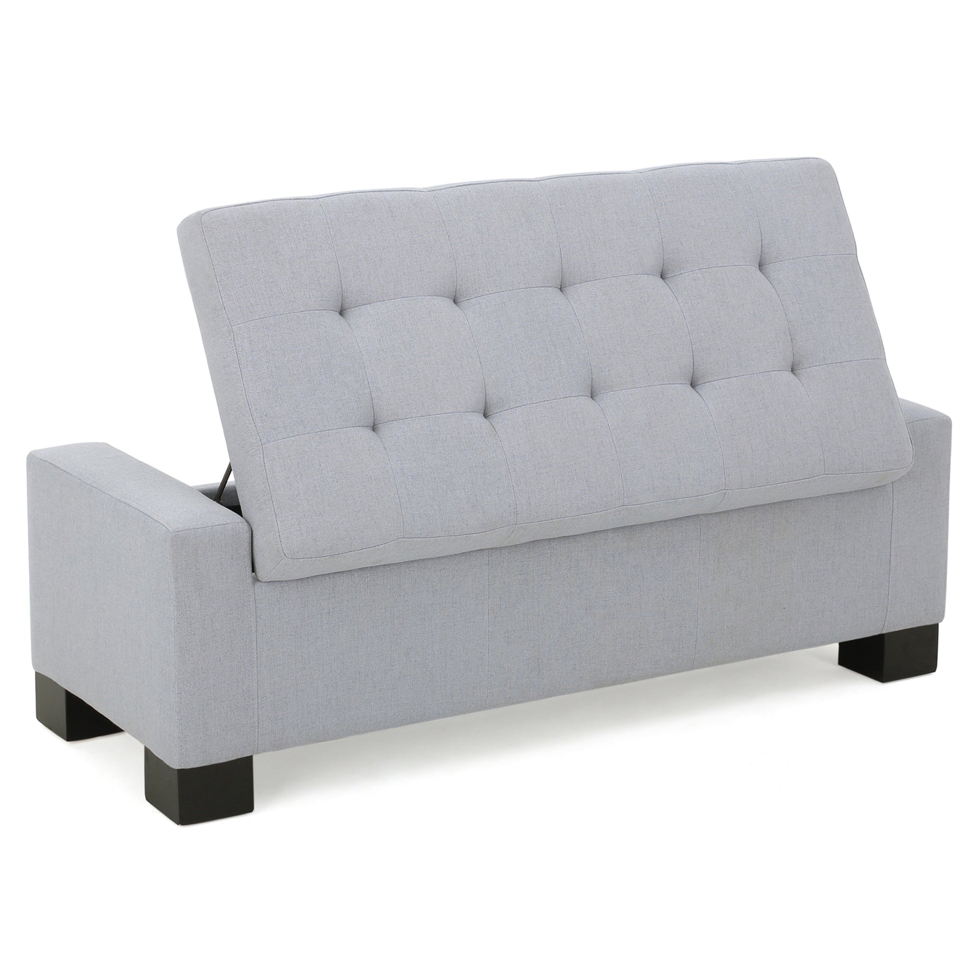 Guernsey Ottoman Light Grey Fabric