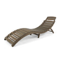 Lahaina Wood Foldable Chaise Lounge Grey Grey Wood