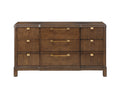 Milan Dresser And Mirror Dark Brown Dark Brown Wood