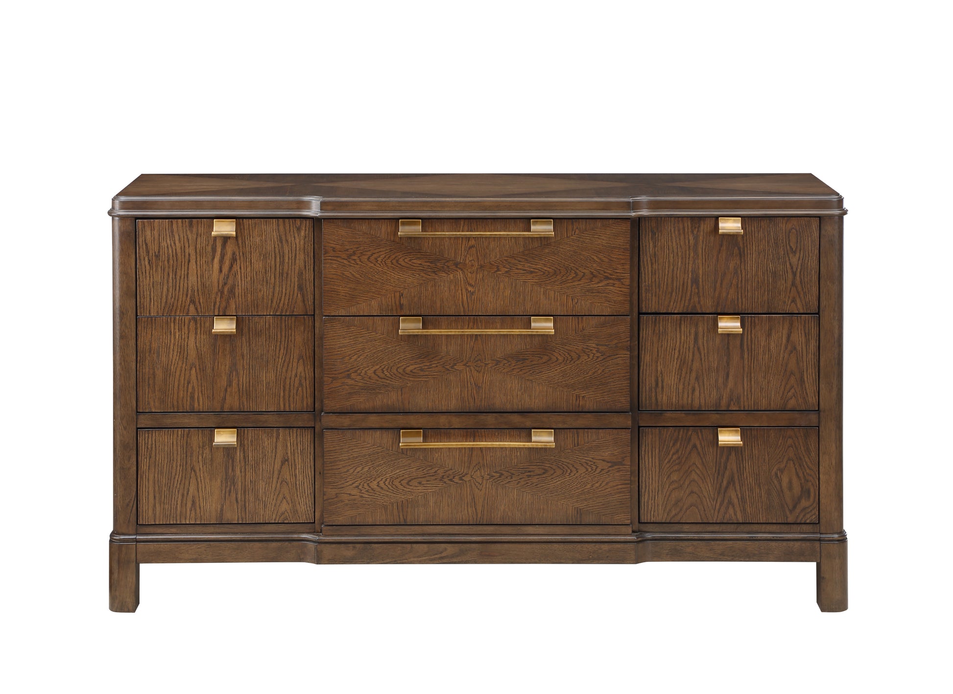Milan Dresser And Mirror Dark Brown Dark Brown Wood
