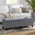 Glouster Storage Ottoman V2 Grey Pu