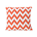 Marisol Chevron Square Pillow Orange Fabric