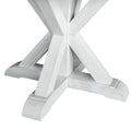 Canova Round Marble Top Table Gray Silver White Wood