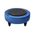 Sophia Swivel Chair Velvet Blue Blue Wood