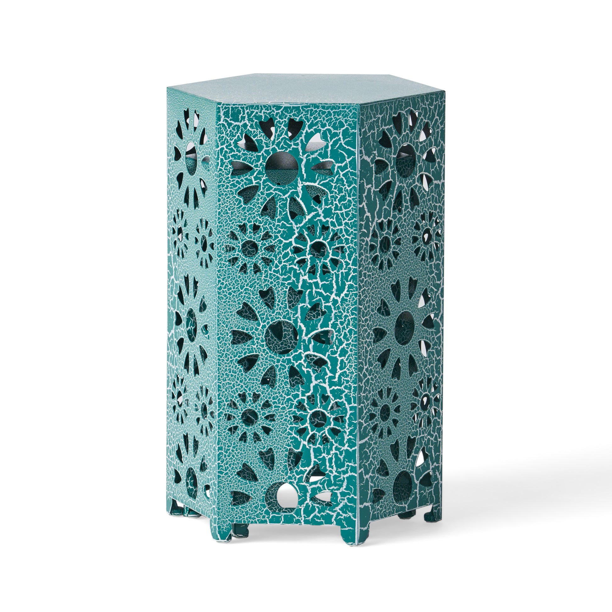 Eliana Side Table Teal Iron