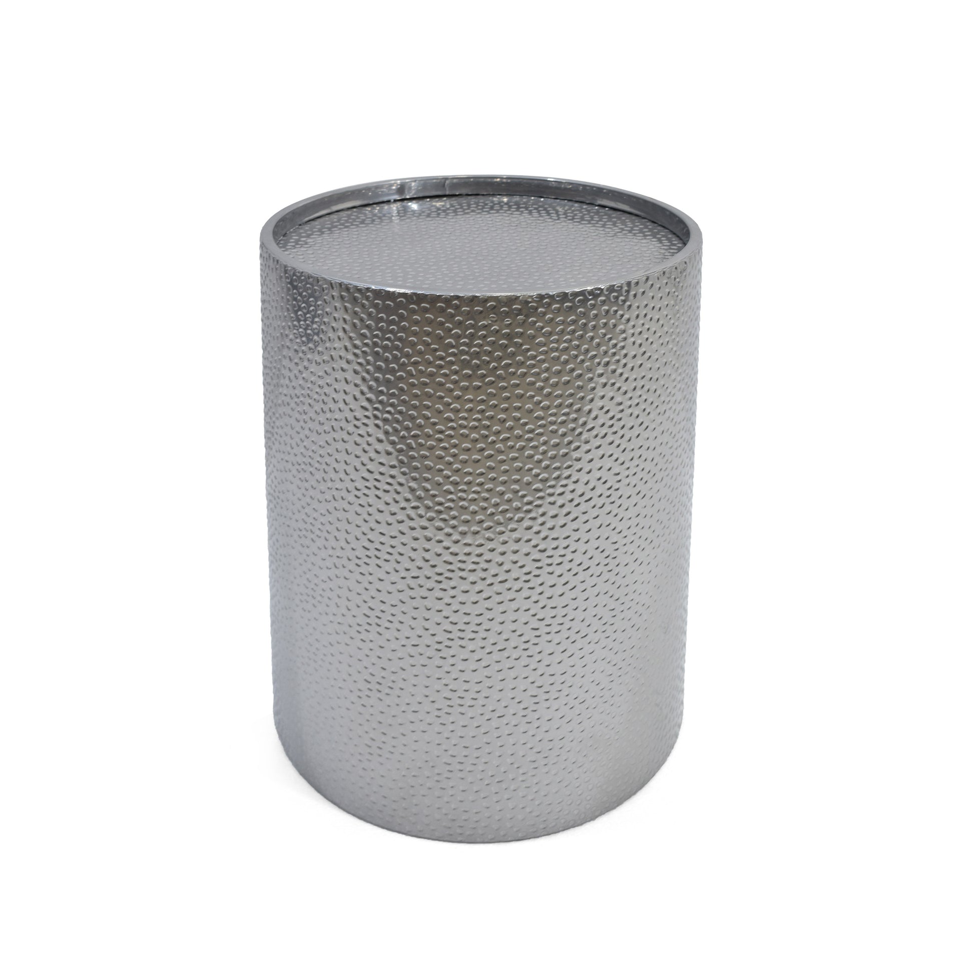 Metal Side Table Silver Iron