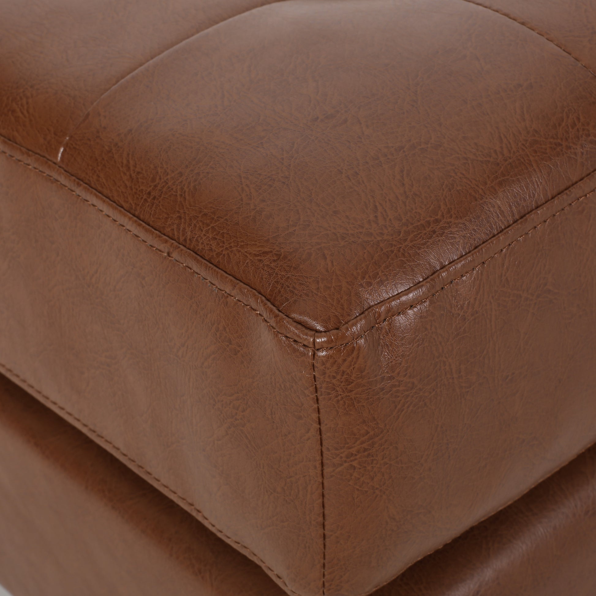 Chaise Lounge Light Brown Pu