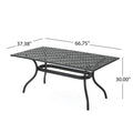 Cayman Rectangle Table Black Aluminium