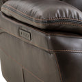 Oportuna Dual Power Recliner Coffee Dark Brown Dark Brown Wood