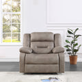 Abilene Manual Reclining Chair Tan Dark Gray Wood