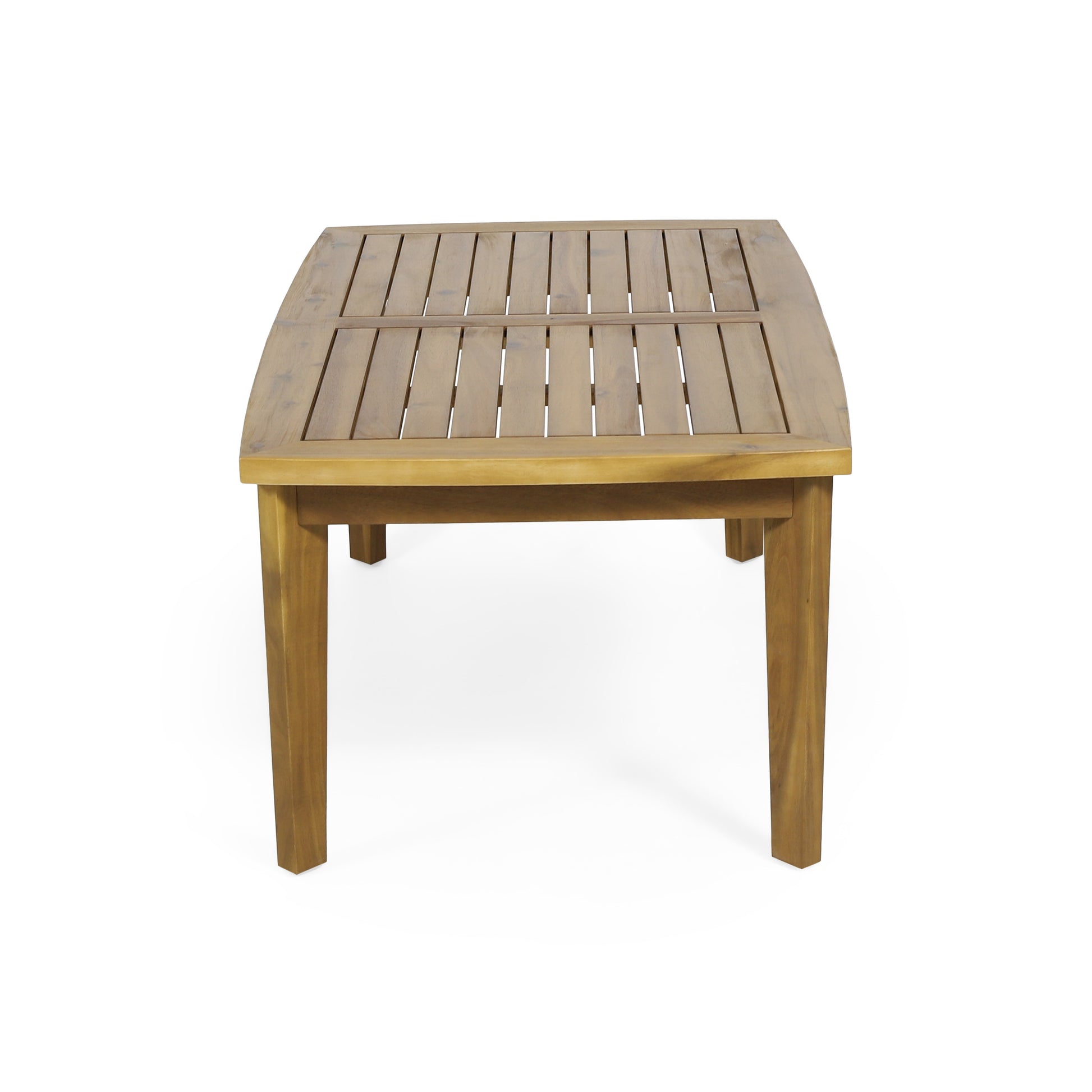 Outdoor Acacia Wood Rectangular Coffee Table, Teak, 43.25" W X 23.50" D X 17.00" H Brown Acacia Wood