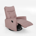 Glider Swivel Recliner Chair Blush Fabric