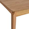 Dining Table, Rubberwood With Walnut Veneer, Mid Century, Natural Oak Finish Natural Wood