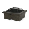 Mgo 29 Square Wood Burning Fire Pit Grey Magnesium Oxide