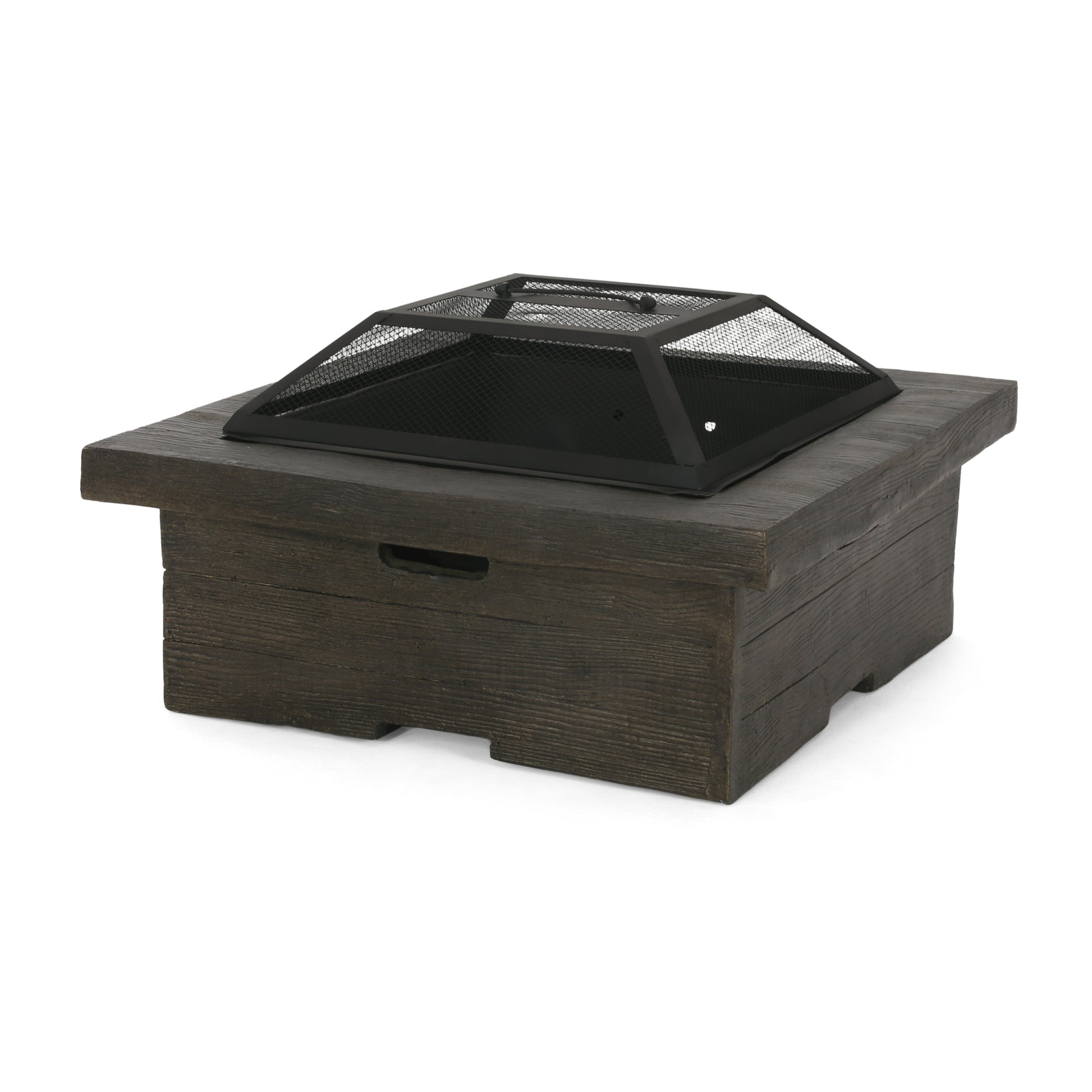 Mgo 29 Square Wood Burning Fire Pit Grey Magnesium Oxide