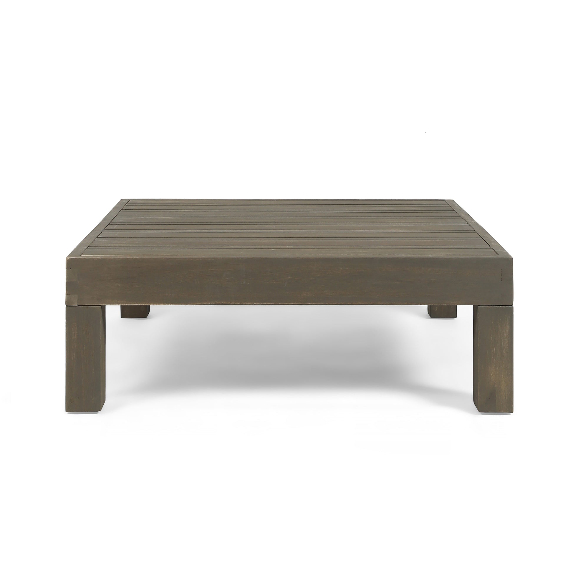 Oana Right Corner Bench And Coffee Table, White White Acacia Wood