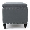 Storage Ottoman Charcoal Fabric