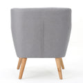 Club Chair Light Grey Fabric