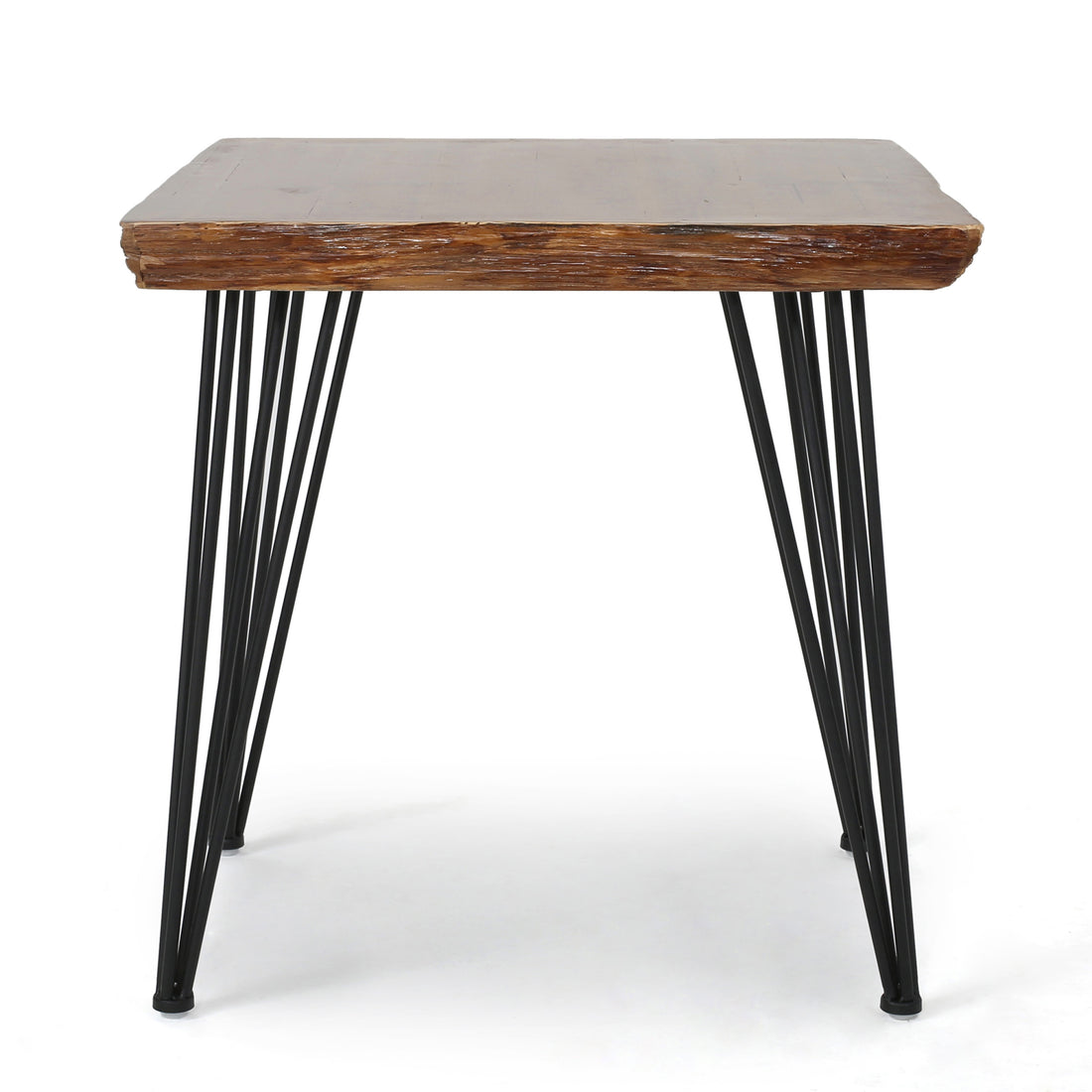 End Table Natural Metal & Wood