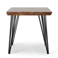 End Table Natural Metal & Wood