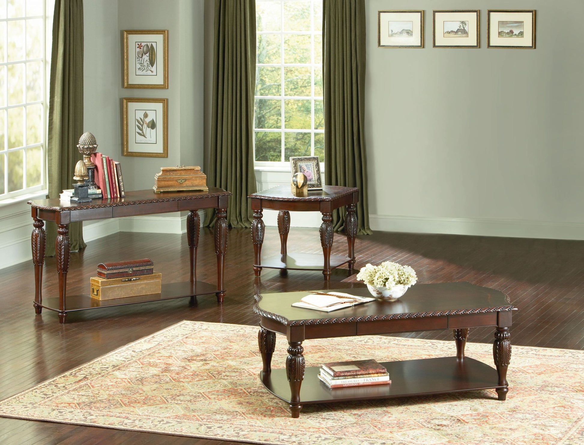 Antoinette End Table Brown Brown Wood