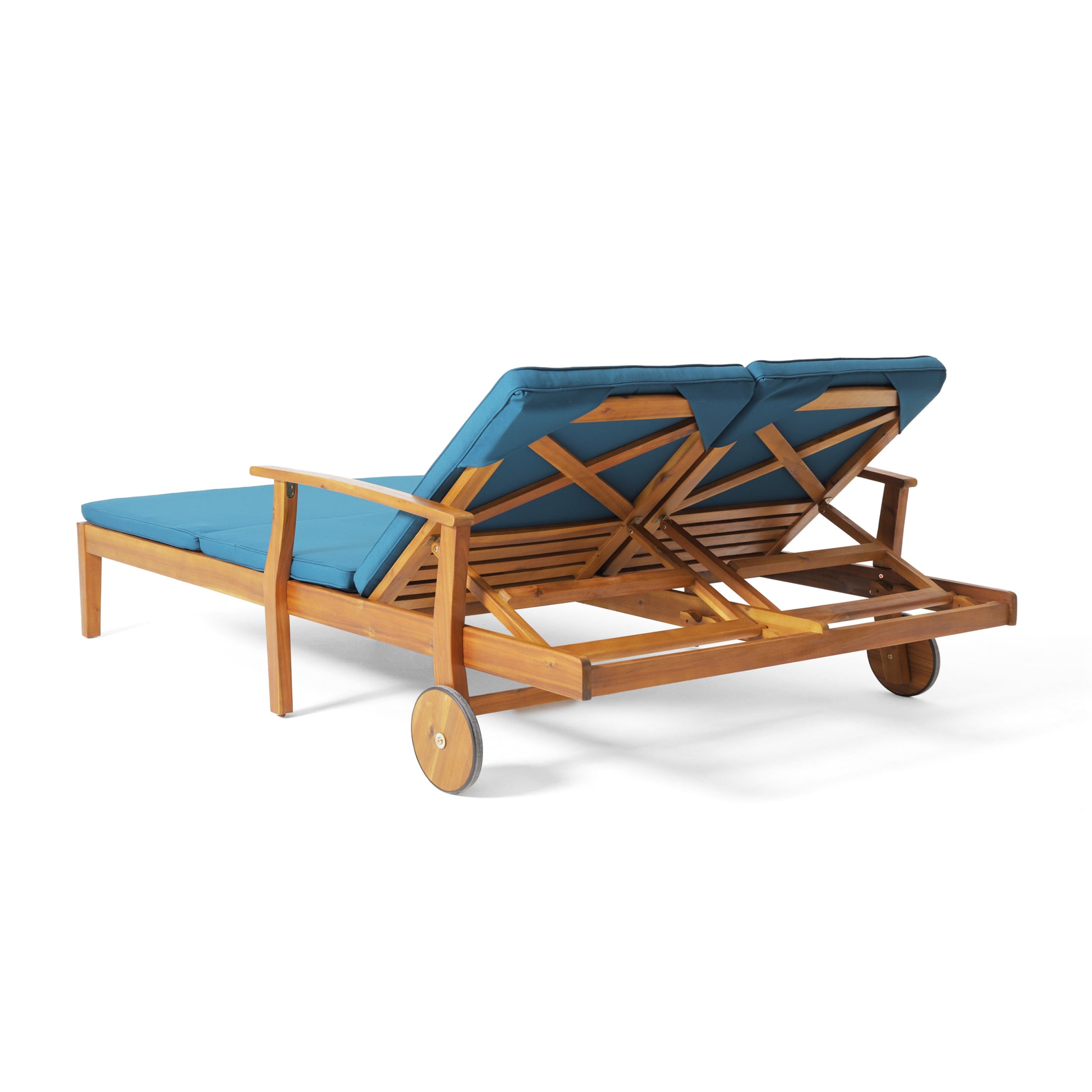 Perla Double Chaise Lounge Teak Acacia Wood