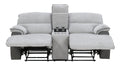 Cyprus Recliner Loveseat With Console Gray Gray Fabric 2 Seat