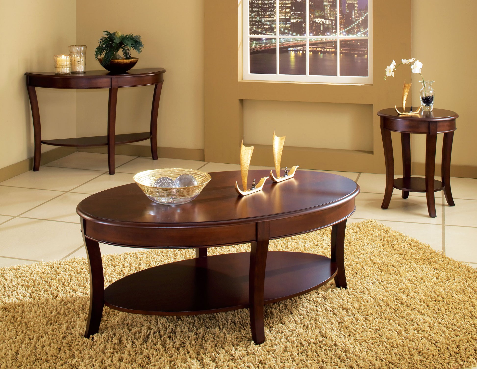 Troy Cocktail Table Brown Brown Wood