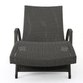 Salem Pe Wicker Chaise Lounge With Arm Grey Rattan