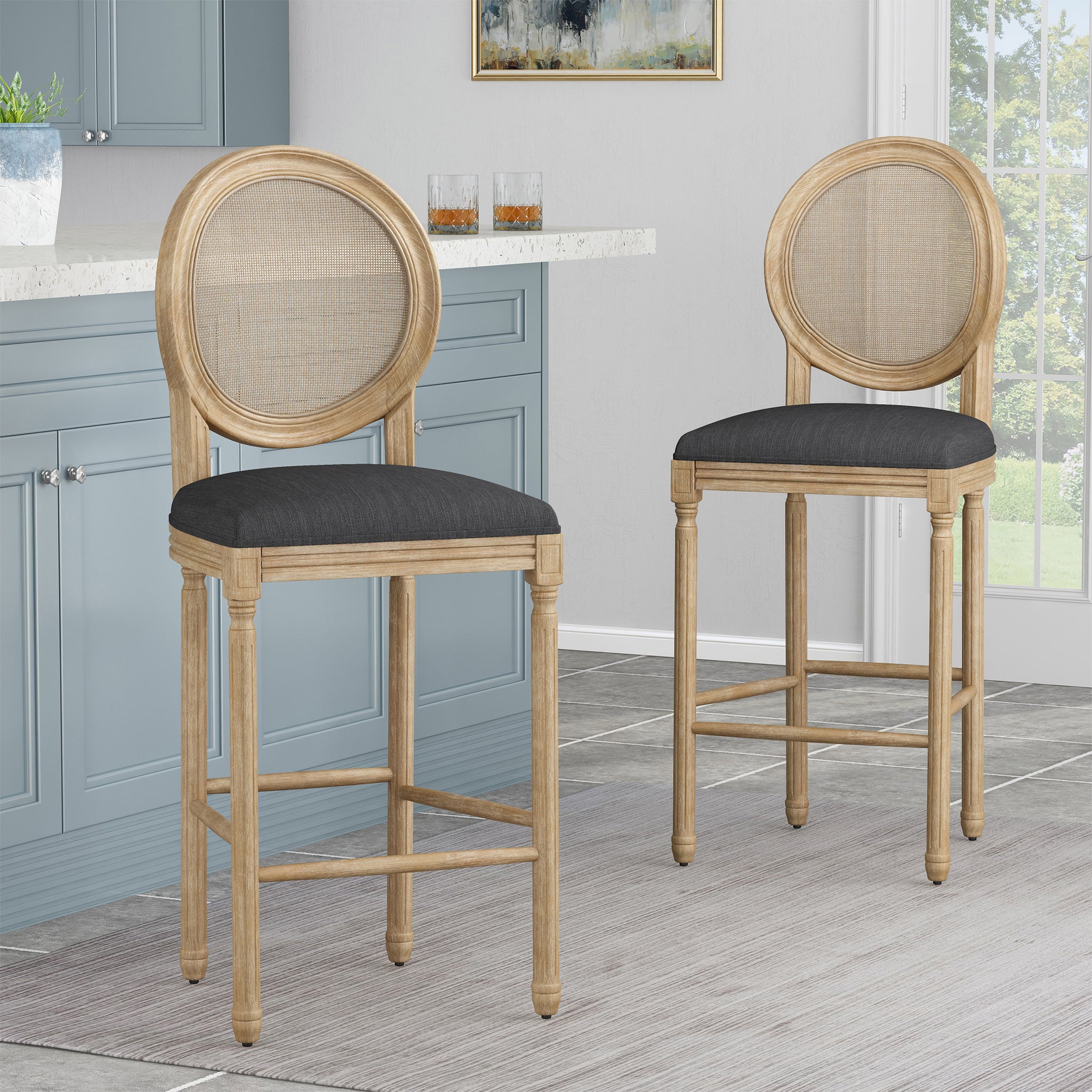 Barstool Natural Fabric