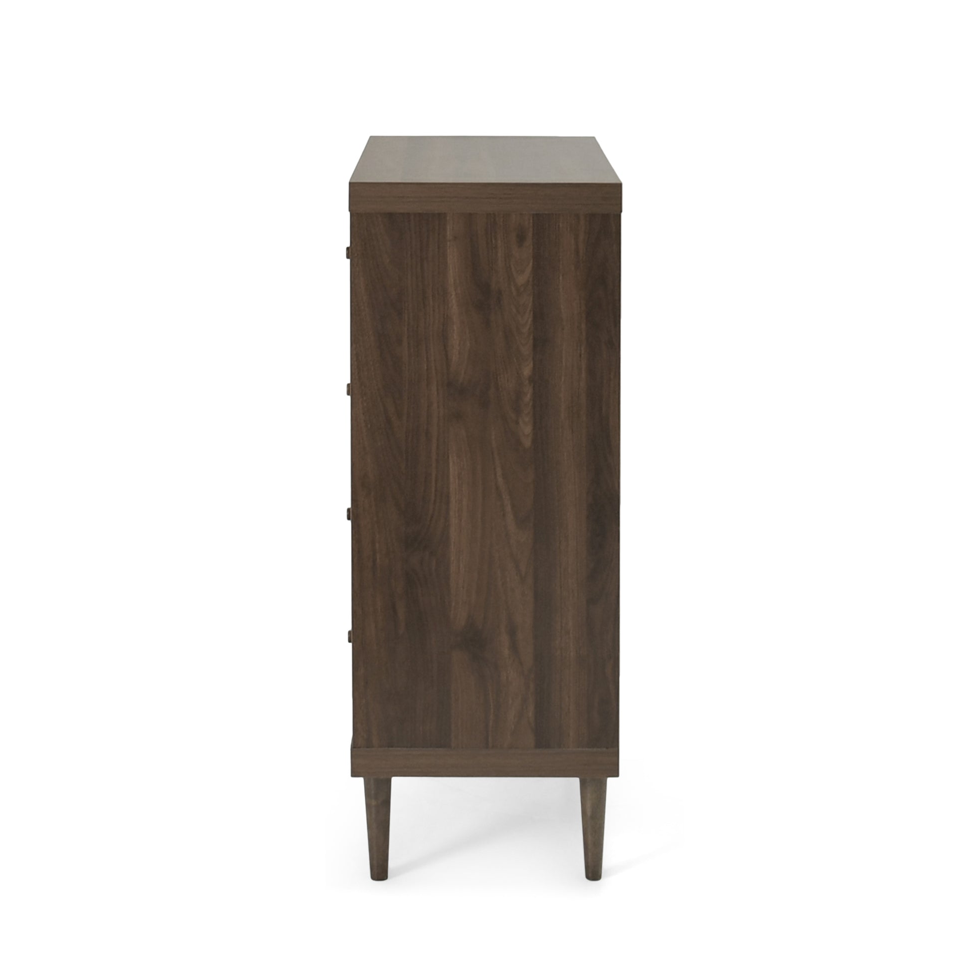 Nordic 4 Drawer Chest Walnut Mdf