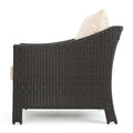 Antibes Armchair Brown Pe Rattan Iron Waterproof Fabric