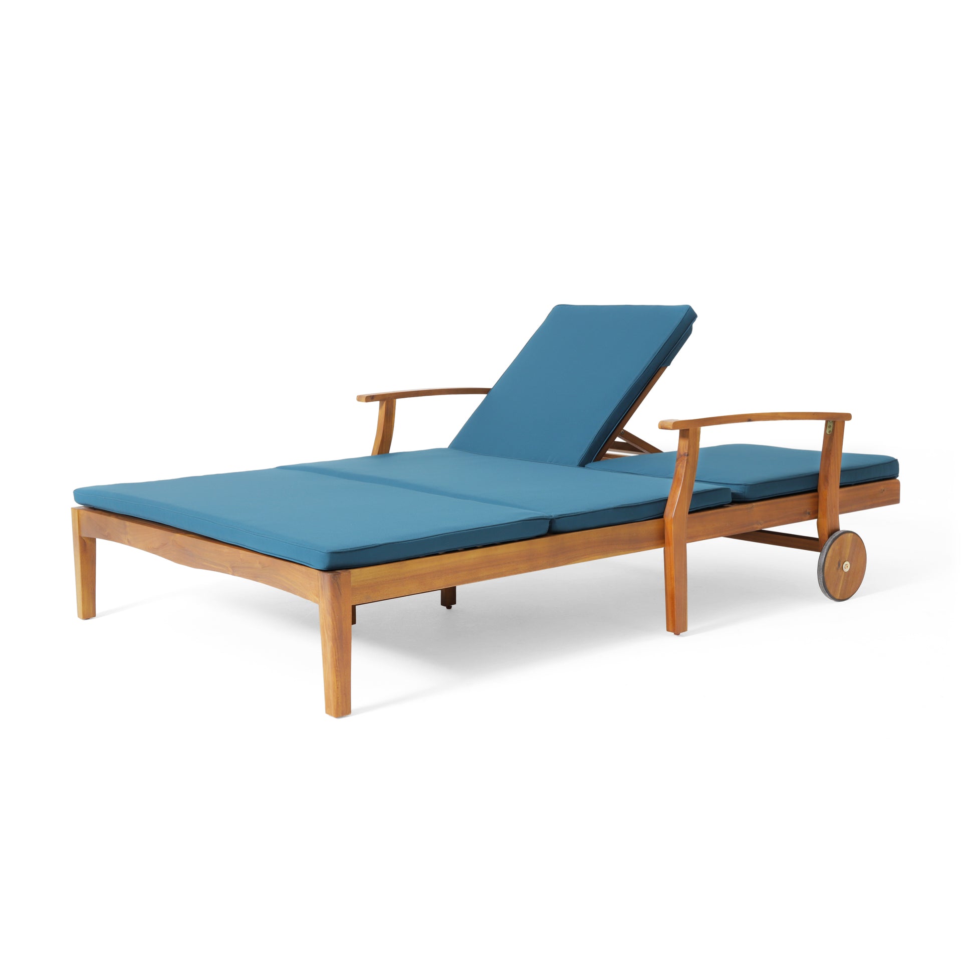 Perla Double Chaise Lounge Teak Acacia Wood