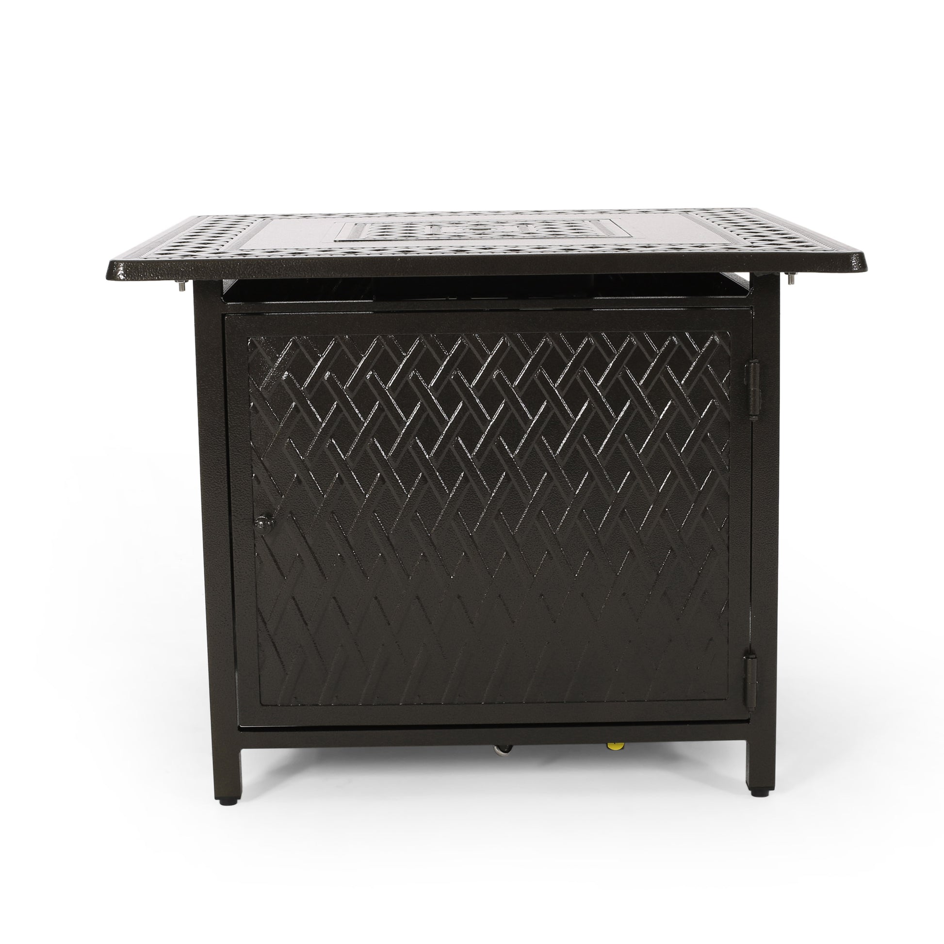 Amherst 32" Square Firepit 37,000 Btu Bronze Metal Aluminium