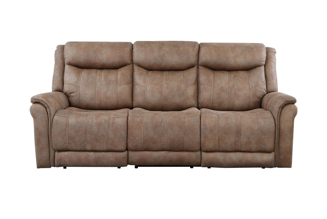 Morrison 3 Piece Living Room Set Camel Light Brown Wood