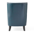 Canterbury Hi Back Wing Chair Teal Leather