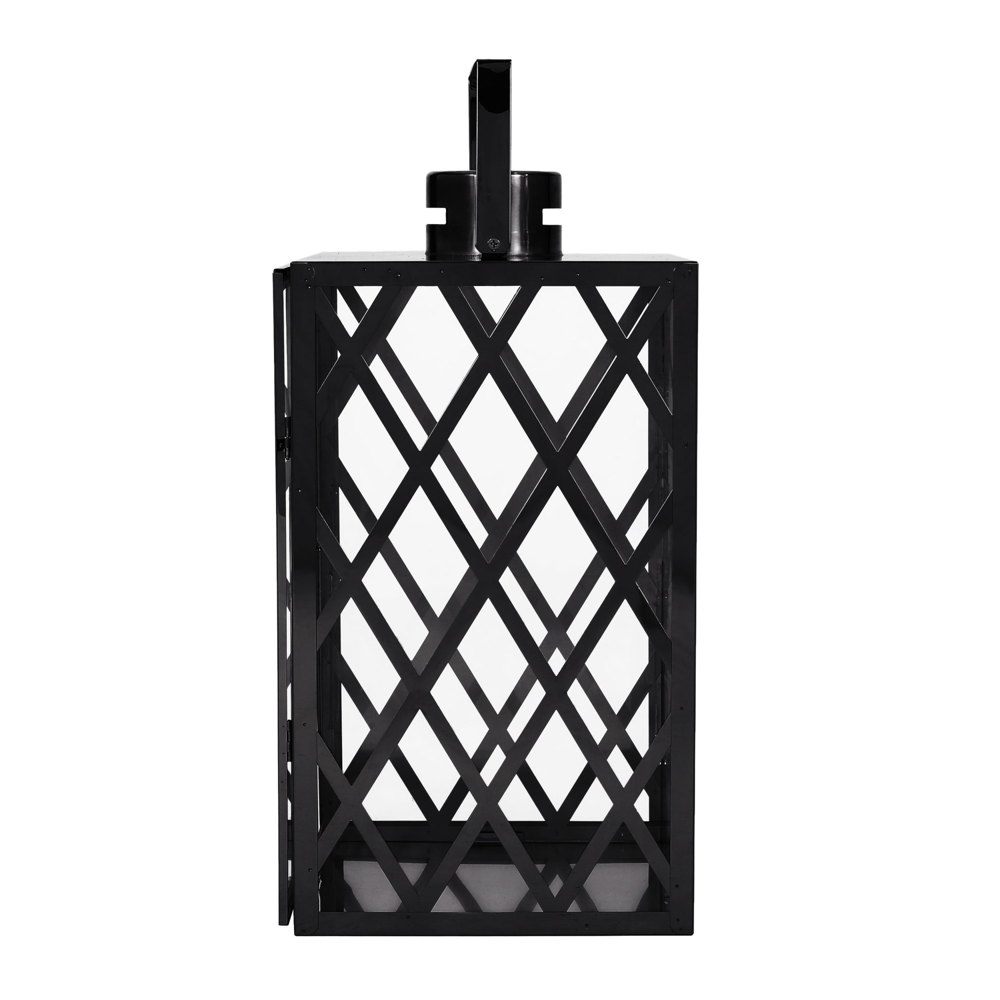 Anton 18"H Stainless Steel Lantern Black Stainless Steel