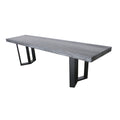 Verona Concrete Dining Bench Top Grey Oak Plaid Grey Oak Concrete