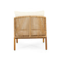 Evelyn Club Chair Brown Beige Acacia Wood