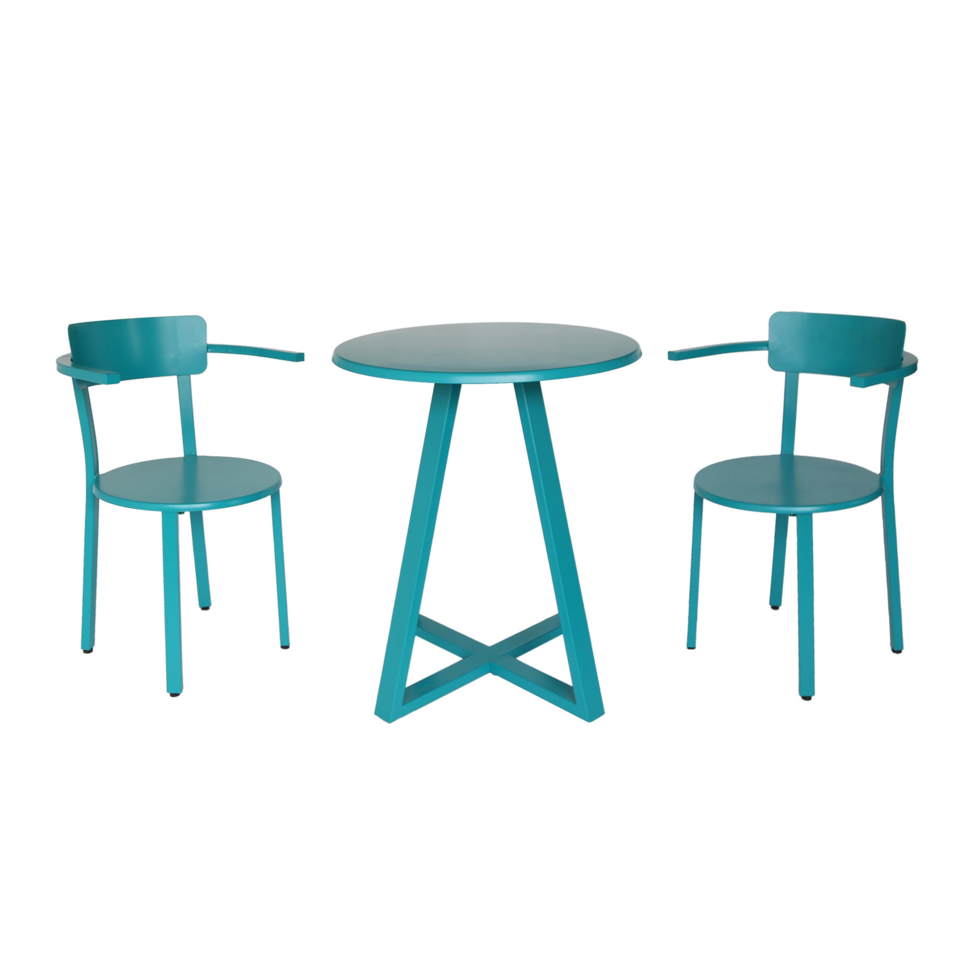 Haiti Bistro Set Teal Iron