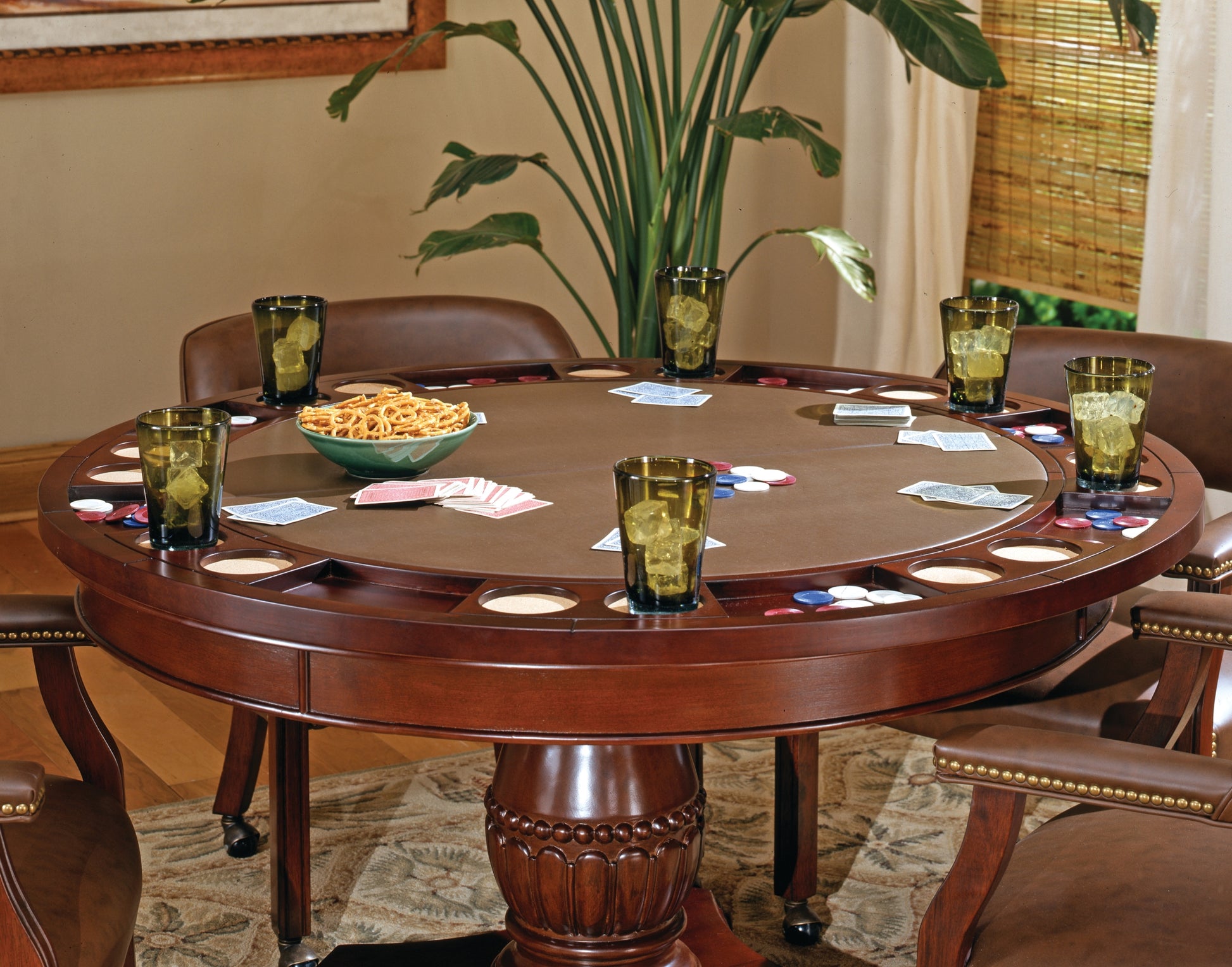 Tournament Arm Chair With Casters Dark Brown Dark Brown Fabric