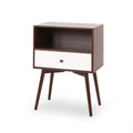 Side Table Brown White Mdf