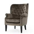 Club Chair Grey Velvet