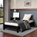 Nix Twin Platform Bed Black Twin Black Wood