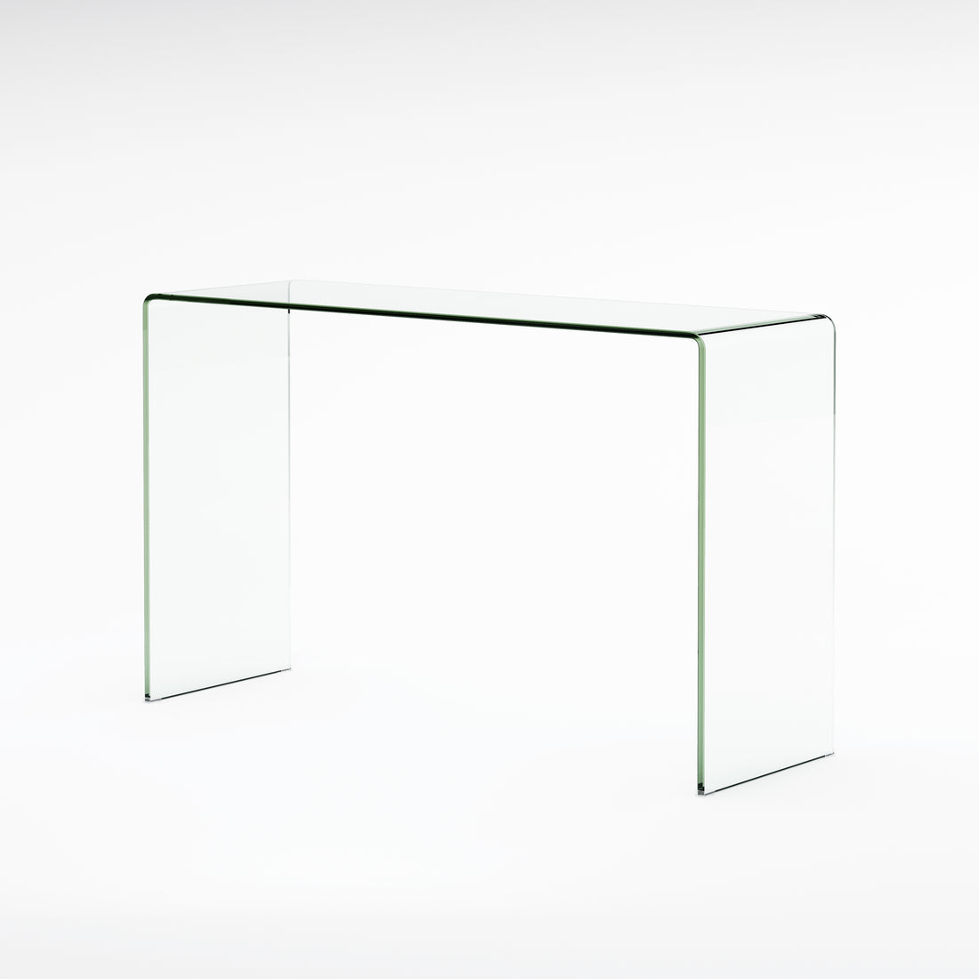 Console Table 12Mm Tempered Bent Glass Clear Glass