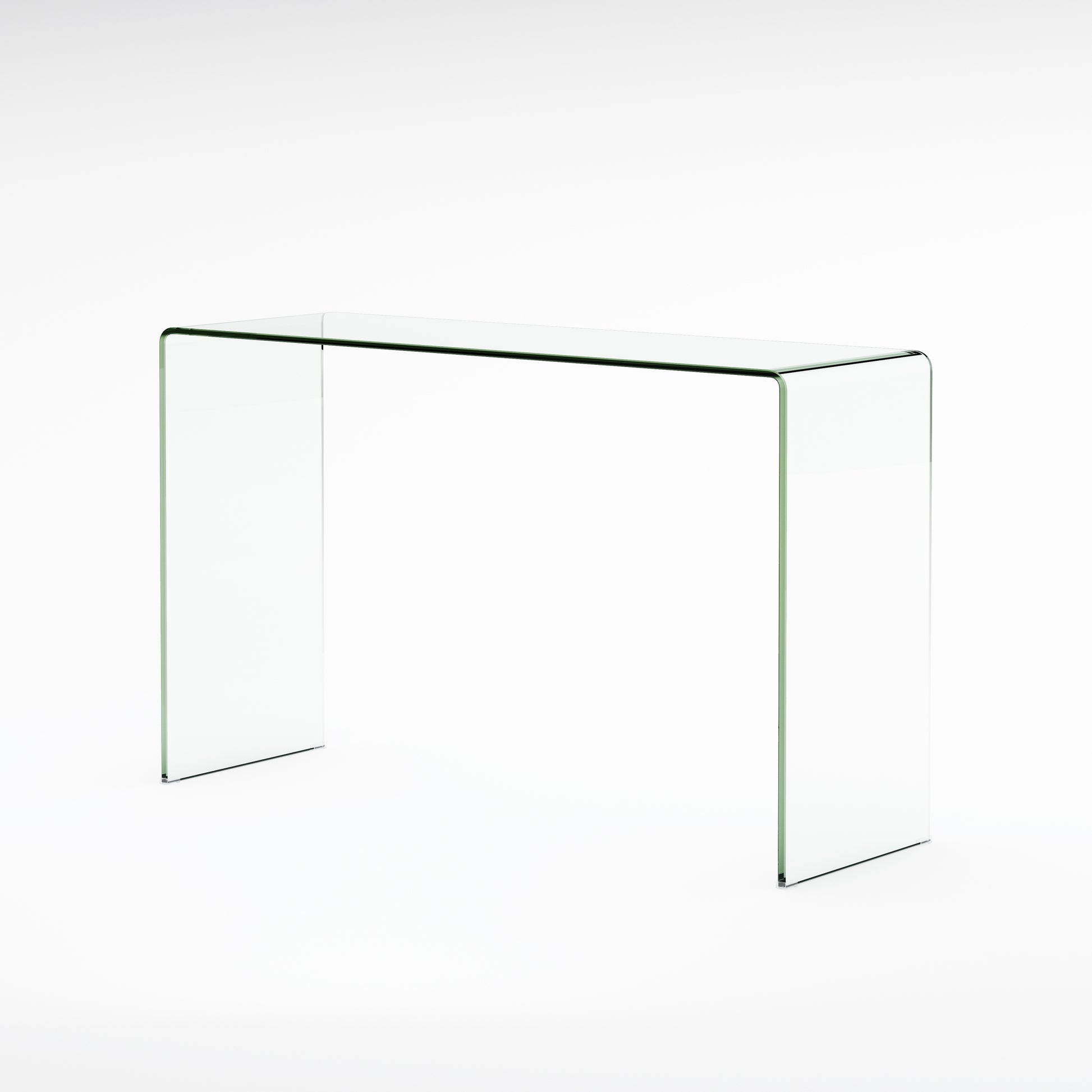 Console Table 12Mm Tempered Bent Glass Clear Glass