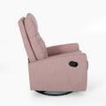 Glider Swivel Recliner Chair Blush Fabric