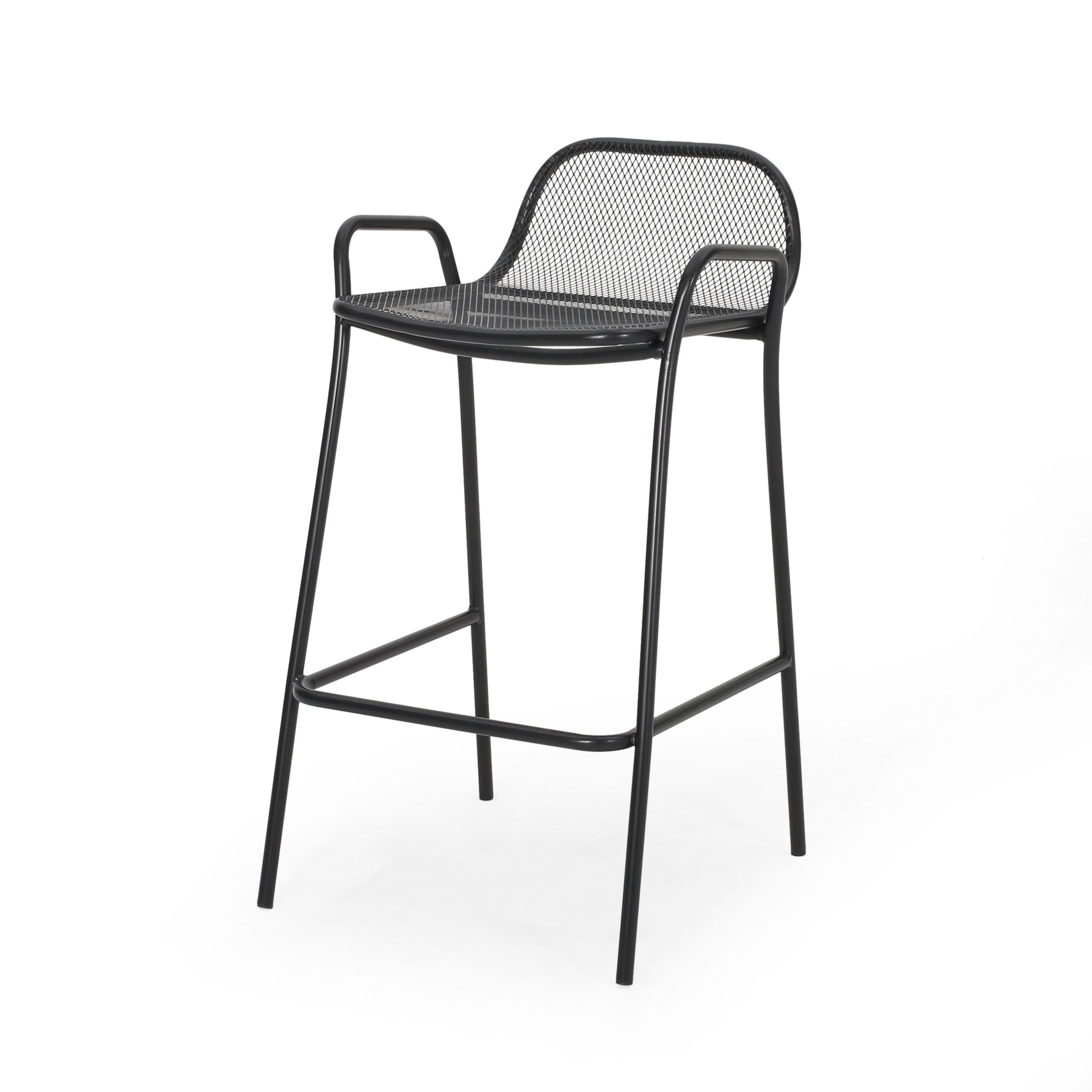 Baltimore Barstool Matte Black Iron