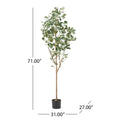 180Cm Artificial Eucalyptus Tree Green Iron Plastic