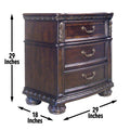 Monte Carlo Nightstand Dark Brown Dark Brown Wood